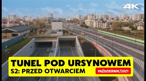 Tunel pod Ursynowem przed otwarciem pełen przelot POW S2 Warszawa