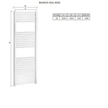 Termoarredo Radiatore Bagno Scaldasalviette W Dim Mm X