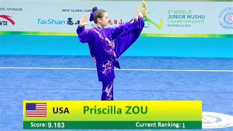 Priscilla Zou Score Taijiquan Group B Girls Th World Junior