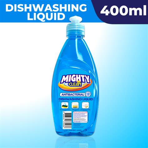 Mighty Clean Dishwashing Liquid Blue Antibacterial Ml Dwl Blue