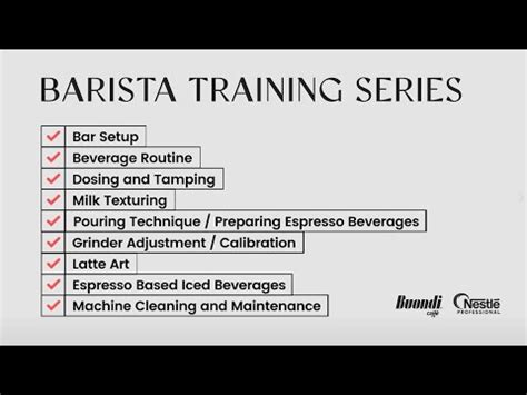 Introduction To Barista Training Series Youtube