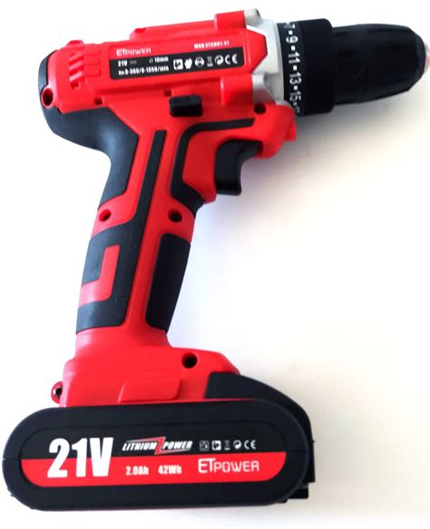 Etpower V Mm Wireless Cordless Drill Driver With Rechargeable