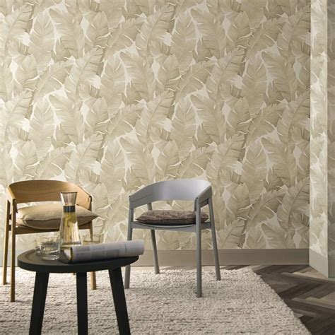 Florale Tapete Vliestapete Beige Wall Art De