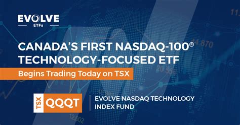 Evolve Nasdaq Technology Index Fund Begins Trading Today On Tsx