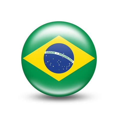 Premium Photo Brazil Country Flag In Sphere With White Shadow