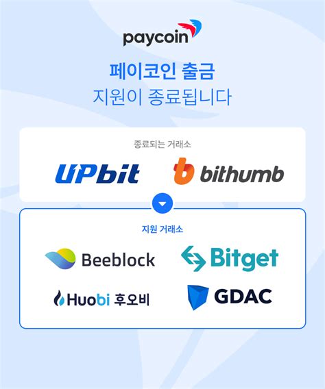 안내 업비트 빗썸 거래소 Pci 출금 안내 안녕하세요 페이코인 팀 입니다 By Paycoin Pci