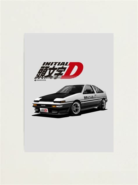 Initial D Tofu Toyota Ae Trueno Takumi Photographic Print For Sale