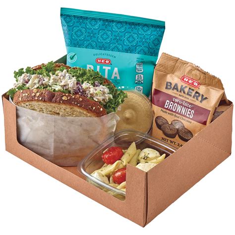 H-E-B Deli Carryout Catering Boxed Lunch - Rotisserie Chicken Salad Croissant - Shop Standard ...