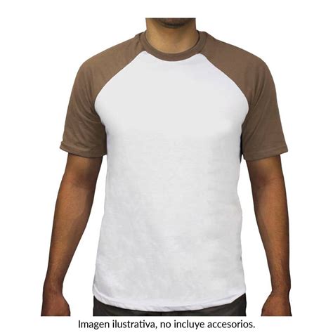 Playera George Talla Eg Manga Corta Rangl N Blanco Con Beige Walmart