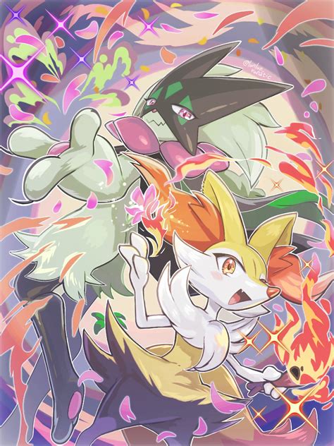 Braixen And Meowscarada Pokemon Drawn By Runachikku Danbooru