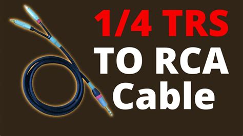 Soldering Inch Trs To Rca Stereo Audio Cable Youtube