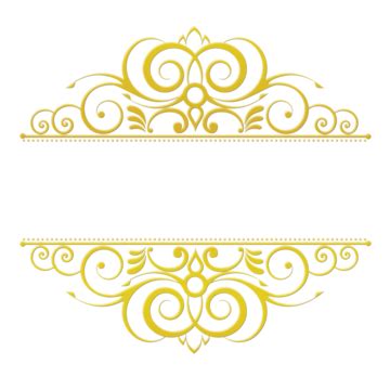 Redemoinho Ornamentado Floral De Moldura De Texto Dourado Png Ouro