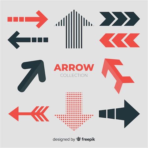 Free Vector Modern Arrow Collection With Flat Design