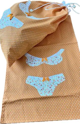 Porta Lingerie Saquinho Calcinha Em Algodão Parcelamento sem juros