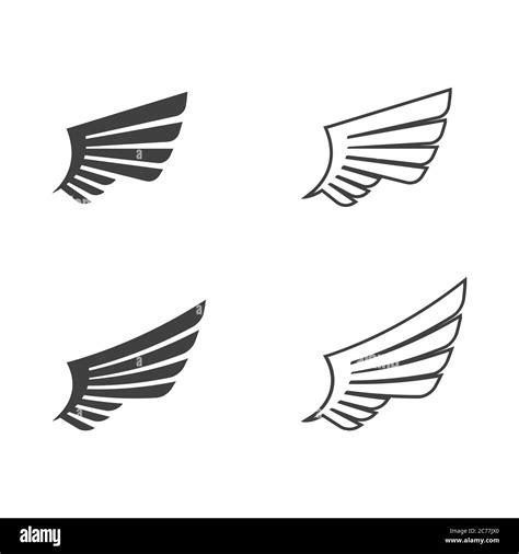 Falcon wing icon Template vector illustration design Stock Vector Image ...