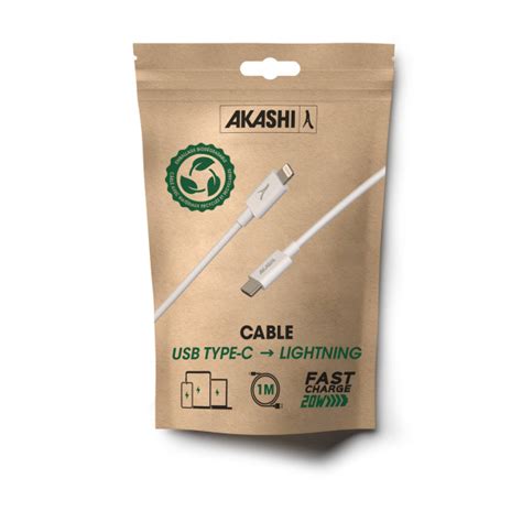 Cable Eco Usb Type C Vers Lightning Blanc