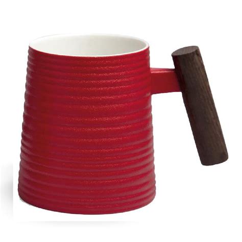 Rouge Mug With Rosewood Handle Tea Desire