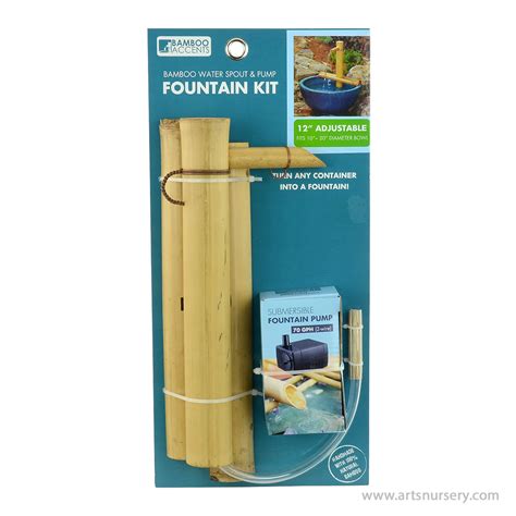 Bamboo Accents 12 Inch Adjustable Water Spout And Pump Fountain Kit