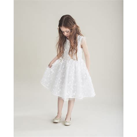 Robe De Cérémonie à Manches Courtes Avec Broderies Pour Fille