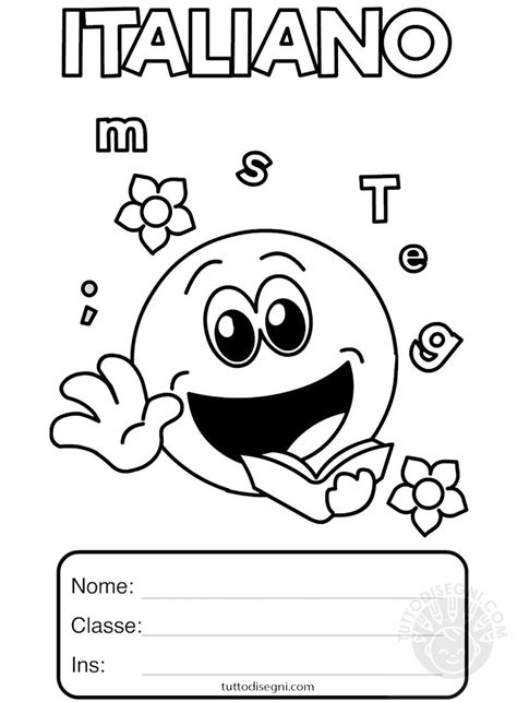 In Anticipo Accompagnare Organizzare Copertina Quaderno Di Italiano Da