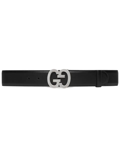 Gucci Buckle Wide Leather Belt - Black | Editorialist