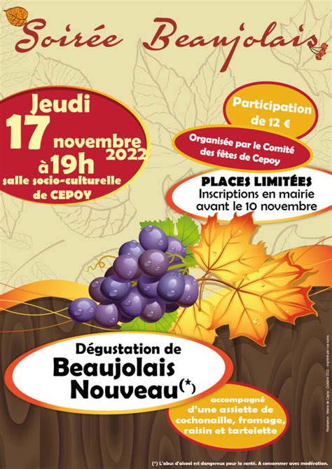 Comité des Fêtes Beaujolais nouveau Commune de Cepoy