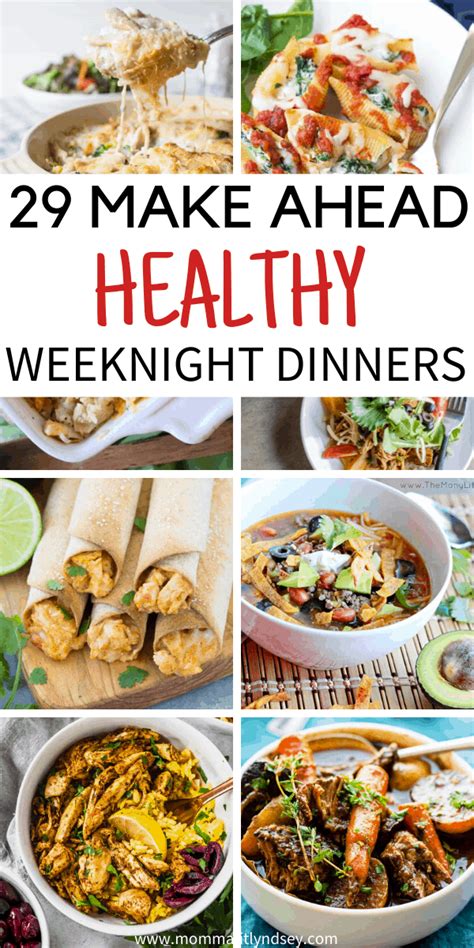 Healthy Make Ahead Meals Recipe Easy Weeknight Dinners Healthy