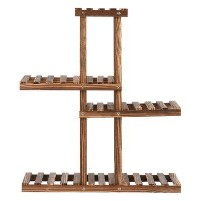 Arlmont Co Wood Plant Stand Indoor Outdoor Plant Shelf Multi Tier