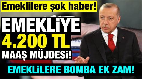 Emeklilere en az 4250 lira maaş kararı geldi Emekli haberleri YouTube