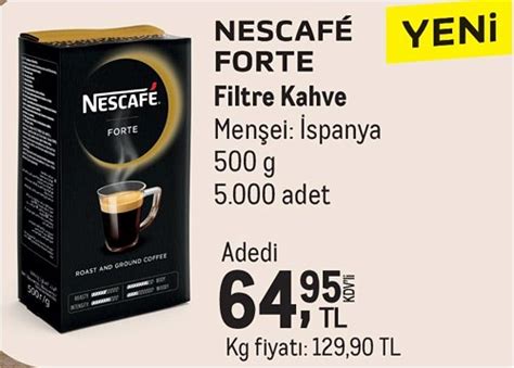 Nescafe Forte Filtre Kahve 500 g İndirimde Market