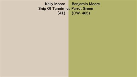 Kelly Moore Snip Of Tannin Vs Benjamin Moore Parrot Green Cw