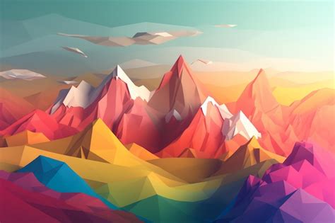 Un Colorido Paisaje Monta Oso Con Una Colorida Cordillera Al Fondo