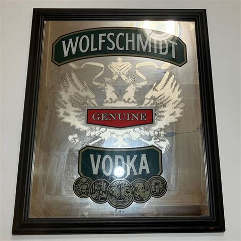 Yahoo オークション ビンテージ WOLFSCHMIDT VODKA パブミラー バー