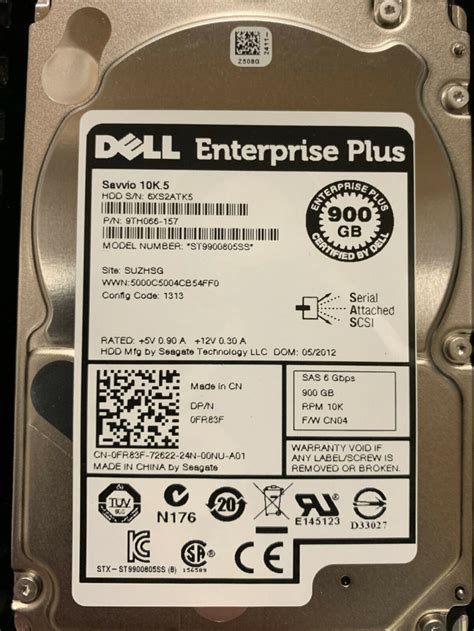 Fr F Dell Equallogic Disco Duro Gb Polegadas K Sas Hot Plug Gbps Cache Mb Fr F