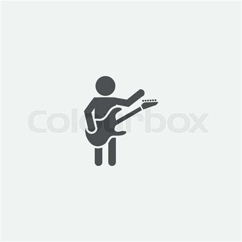 rock guitarist icon | Stock vector | Colourbox