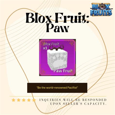 Paw Blox Fruits read Description - Etsy