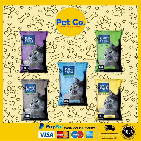 Feline Fresh Cat Litter 10l Clumping Lavender Lemon Lemon Grass