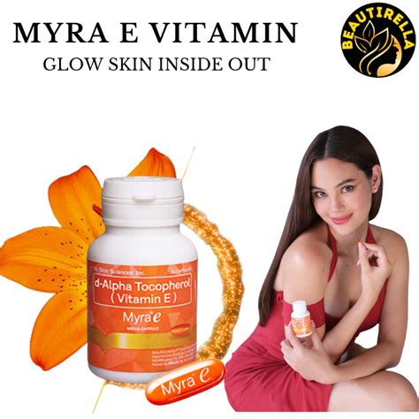 Myra E D ALPHA Tocopherol Vitamin E 400 30 Capsules Whitening Skin