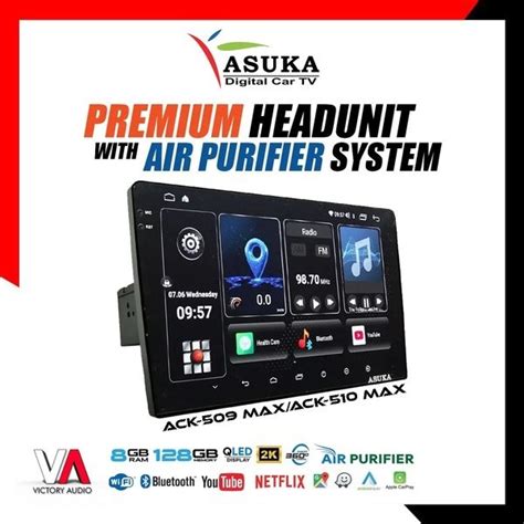 Jual HEAD UNIT ANDROID ASUKA ACK 509 MAX ACK 510 MAX LAYAR QLED 2K 9 5