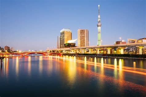 Tokyo SkyTree and Sumida River. Editorial Stock Photo - Image of ...