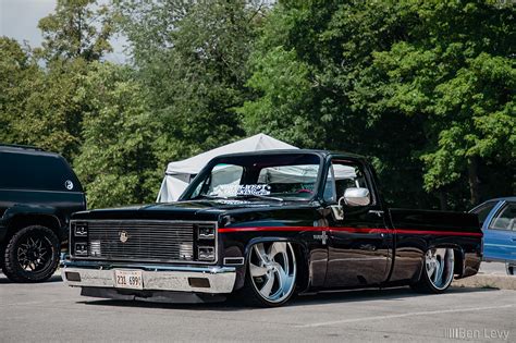 Slammed Chevy Silverado In Black Benlevy