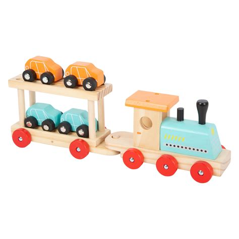 Small Foot Houten Trein Transporter Met Lobbes Speelgoed