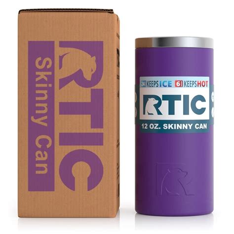 Rtic Skinny Can Cooler Fits All 12oz Slim Cans Chalk Insulated