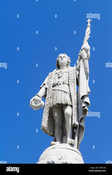 Puerto Rico Old San Juan Statue Of Christopher Columbus Stock Photo Alamy