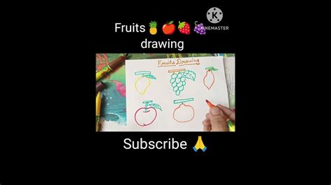 फल बनाने का सरल तरीका🍇🍎🍎 How To Draw Fruit Step By Step For Kidsफल