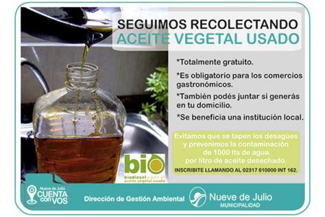 Recuperación de aceite vegetal usado Diario Tiempo Digital 9 de Julio