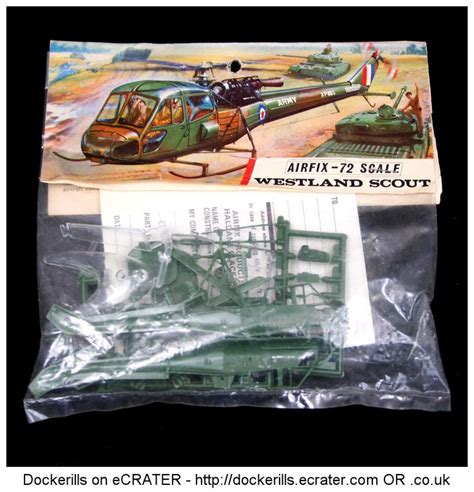 Vintage Airfix Westland Scout Kit Type 3 Red Stripe Bag Kit