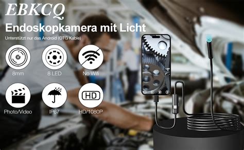 Endoskopkamera Mit Led Licht Usb Inspektionskamera Boreskop Mit