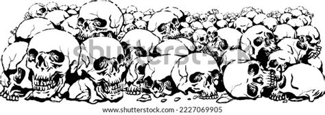 Pile Skulls Human Skulls Skeleton Broken Stock Vector (Royalty Free) 2227069905 | Shutterstock