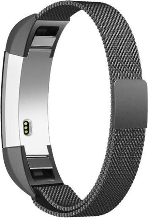 YONO Milanees Bandje Zwart Geschikt Voor Fitbit Alta HR Vervangende